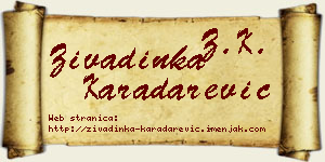 Živadinka Karadarević vizit kartica